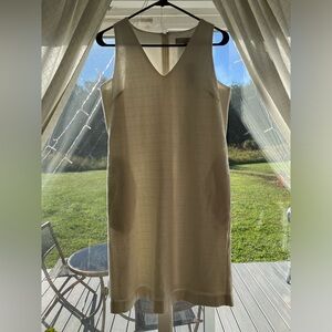 Loft Lined White Tank Dress w/ Pockets